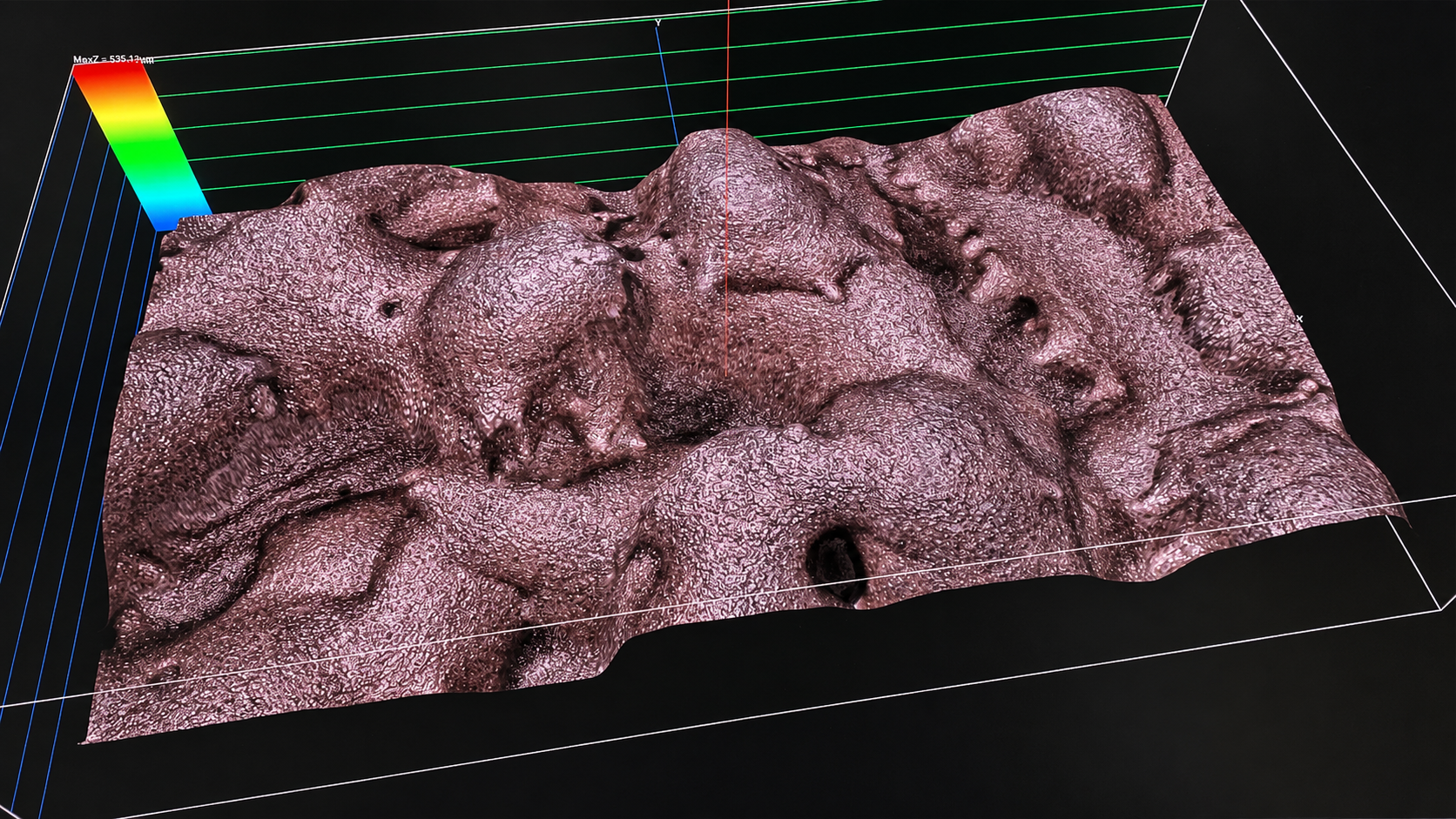SDM-1000 三维形貌观察、测量与结果输出示意图