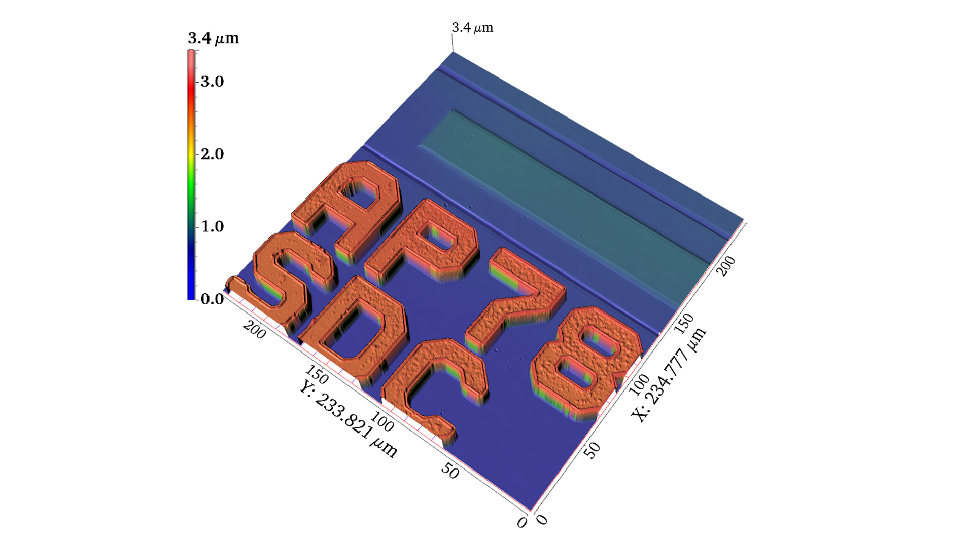 SW-1000 3D topography measurement result